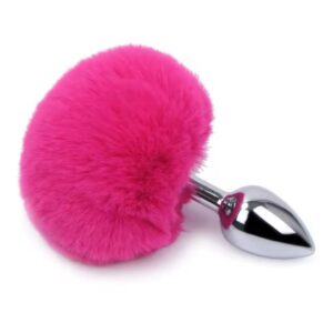 CottonTail - Plug Metálico con Cola de Conejo